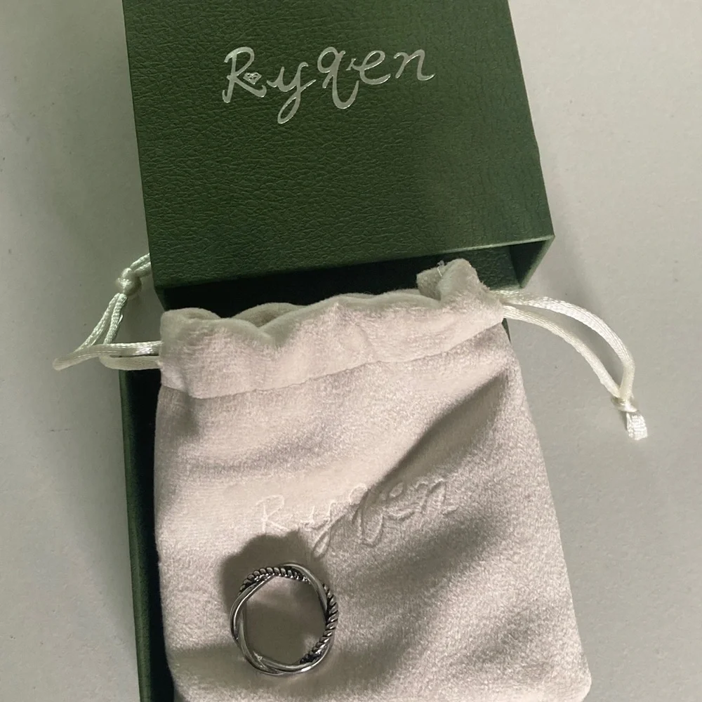 Revlon Silver-Tone Braided Ring with Branded Gift Pouch